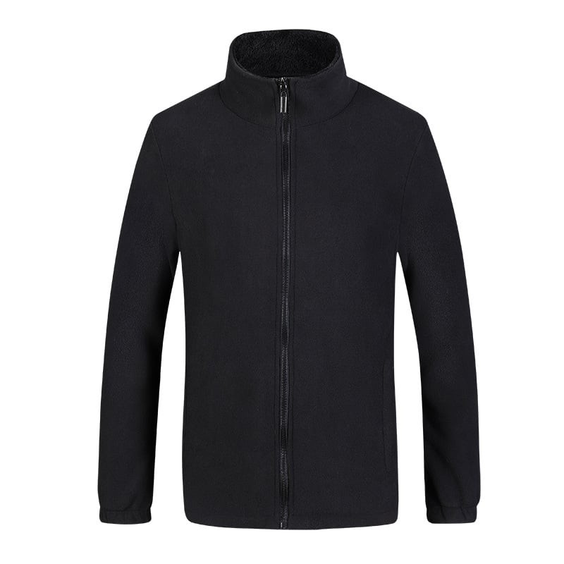 Herren Winter Fleecejacke doppellagig mit langen Ärmeln