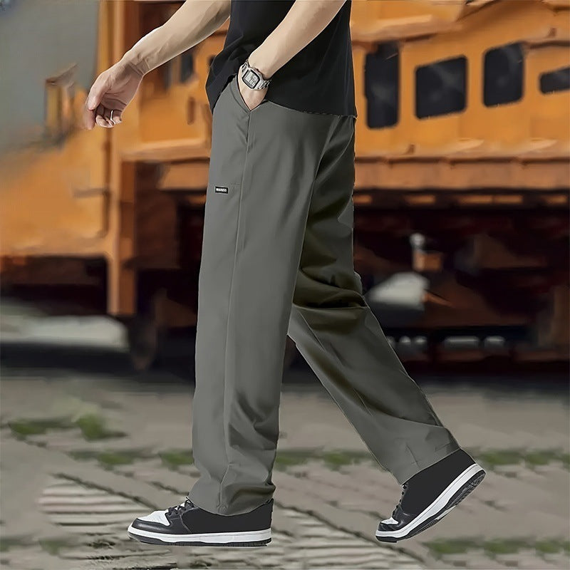 Lange, Gerade Geschnittene Sporthose Für Herren Mit Lockerer Passform