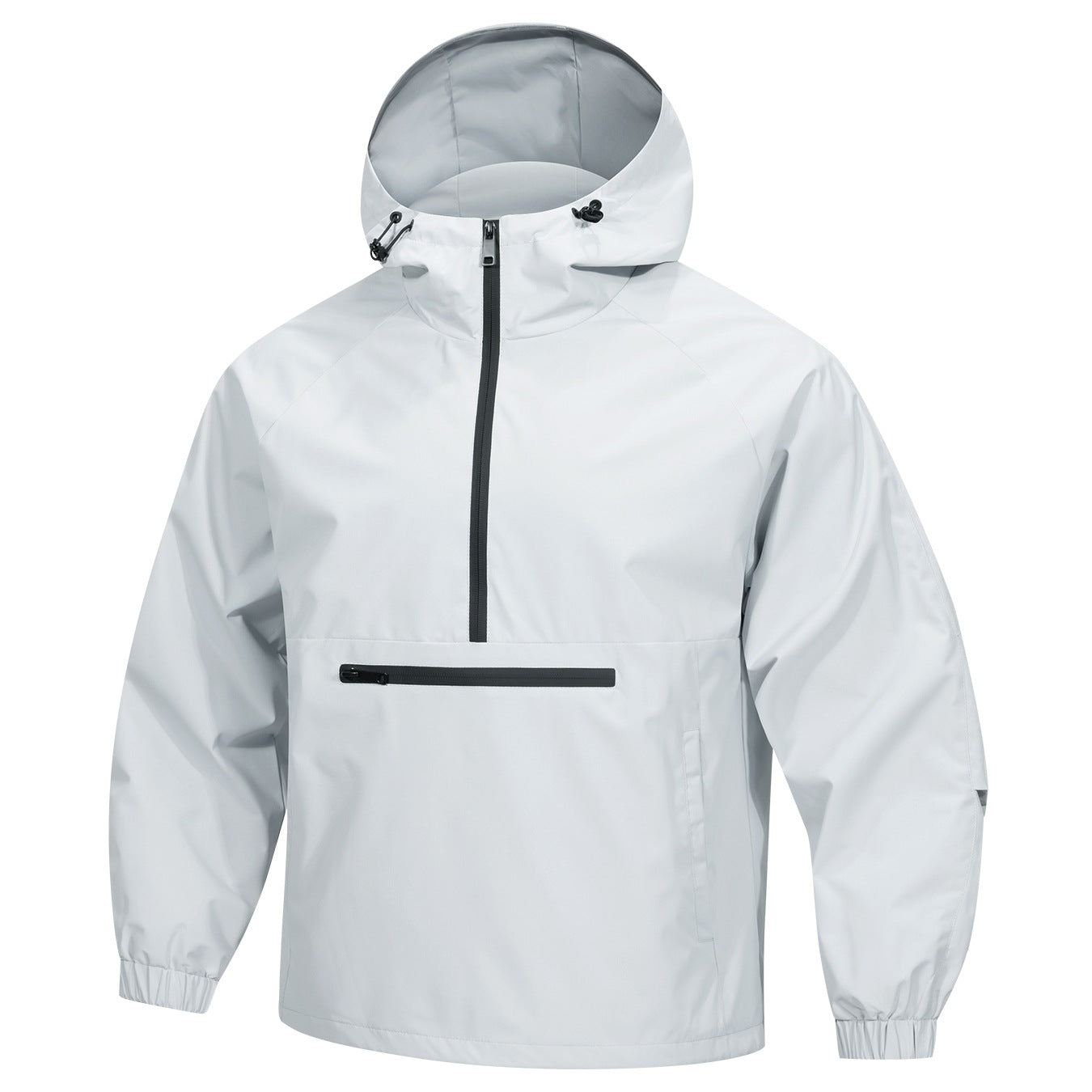 Herren Kapuzenpullover mit Halbreißverschluss, lockere Passform