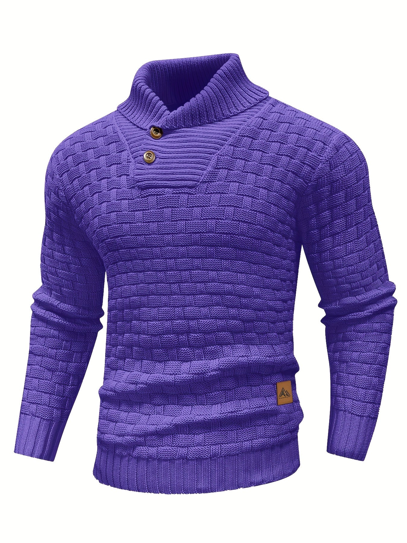 Herren Pullover Mit Waffelstruktur Und Schalkragen