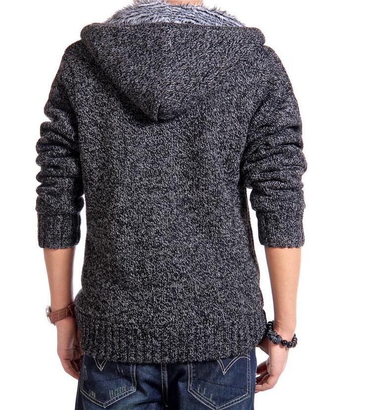 Men's Winter Jacket with Acrylic Blend Fabric
