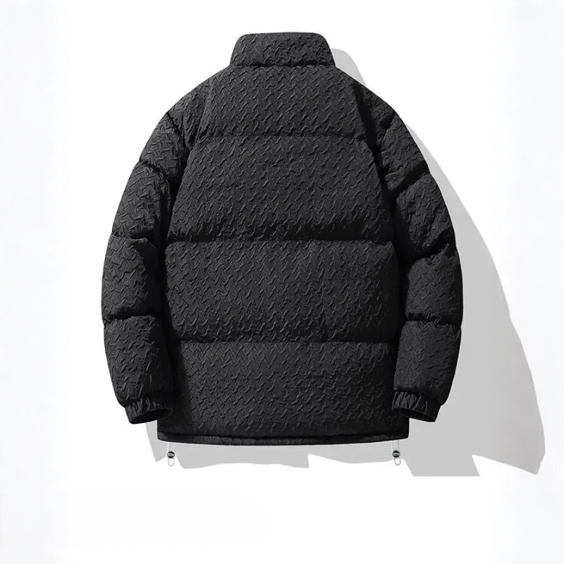 Herren Winter Steppjacke mit Stehkragen und Isolierender Struktur