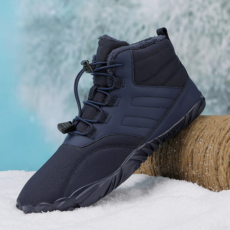 Herren-Winterstiefel zum Hineinschlüpfen für draußen mit rutschfester Gummisohle