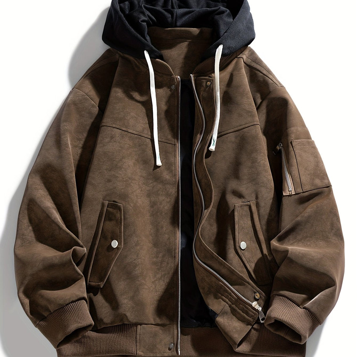 Sportliche Kapuzenjacke Mit Reissverschluss