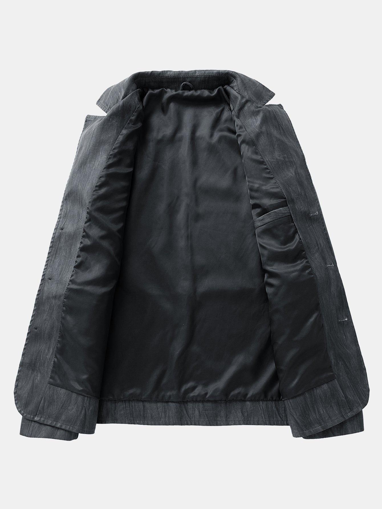 Men's utility jacket with textured surface and multiple front pockets