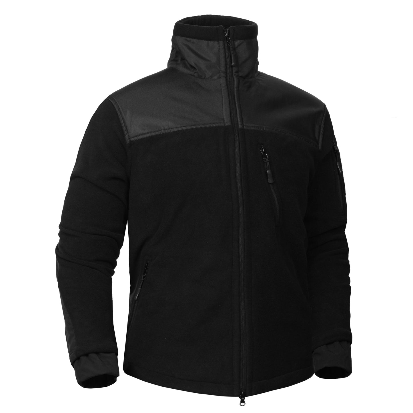 Men's Winter Camouflage Jacket with Fleece Lining and Concealment Feature