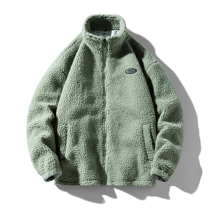 Men's winter coat with loose fit and regular sleeves