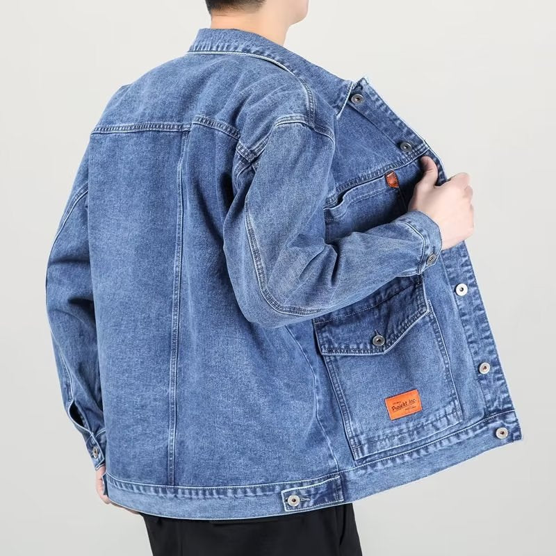 Herren-Jeansjacke im lockeren Vintage-Stil