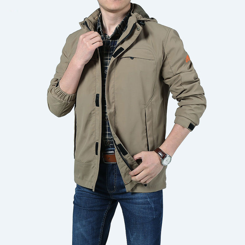 Men's Outdoor Quick-Drying Jacket with Zip Pockets