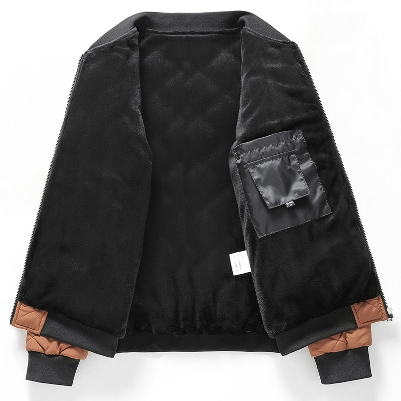 Herren Winter Steppjacke in Übergrößen mit Fleecefutter und Stehkragen