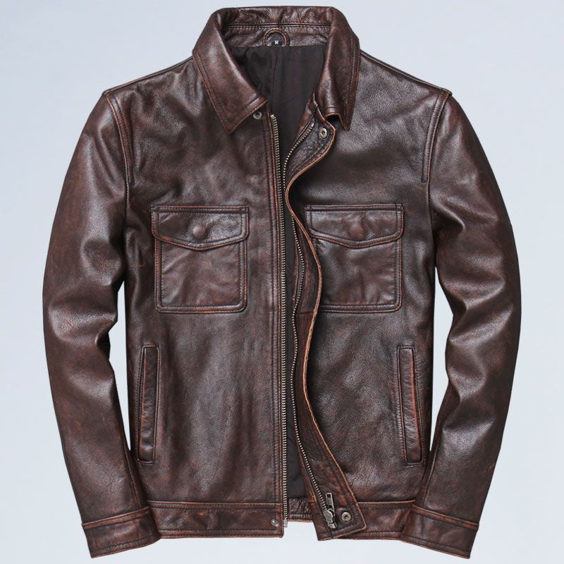 Herren Motorradjacke für den Herbst mit Reverskragen