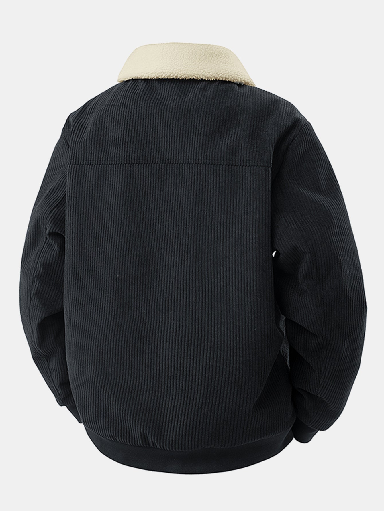 Men's autumn bomber jacket with soft lining and ribbed hem