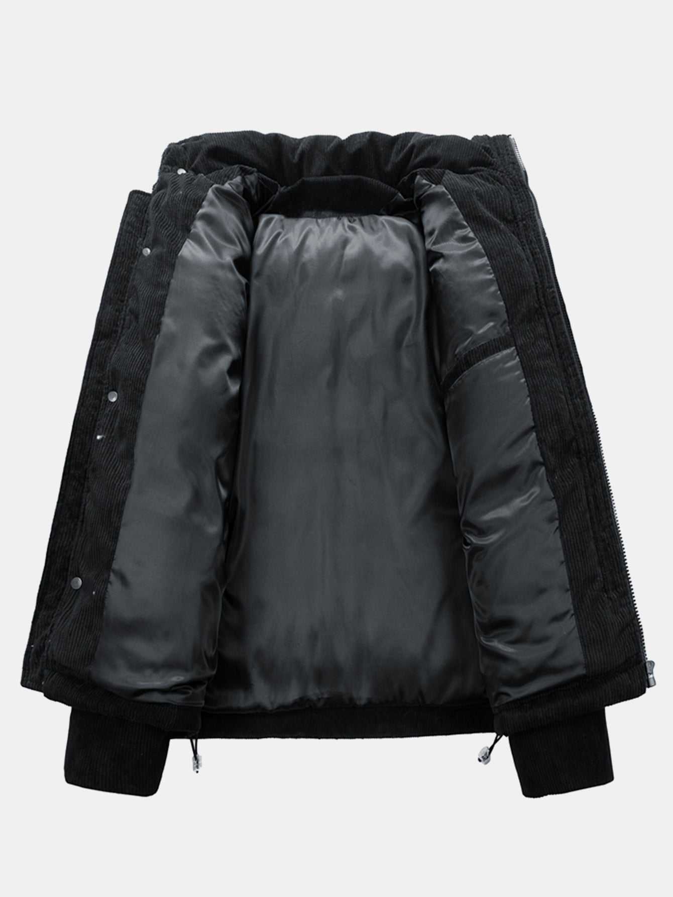 Herren Winter-Pufferjacke mit Wildlederoptik und Stehkragen