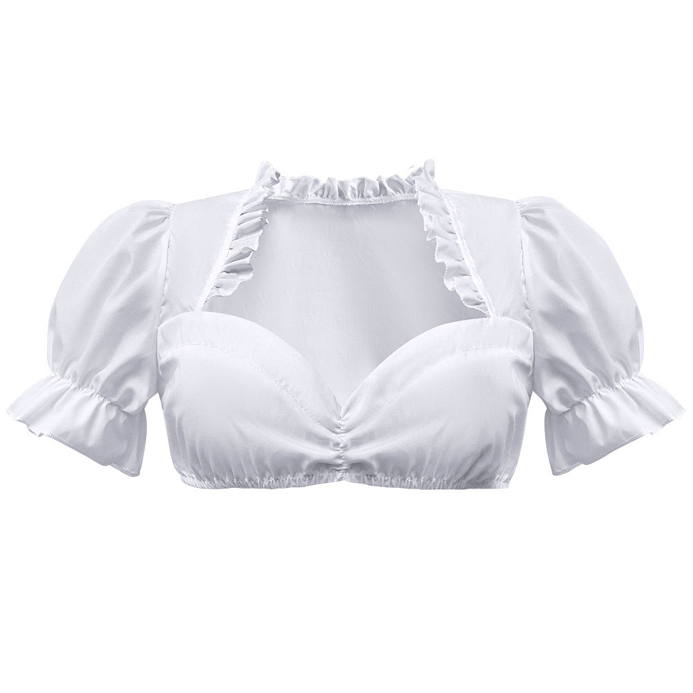 Kurze Trachtenbluse für Damen zum Kombinieren mit einem Dirndl
