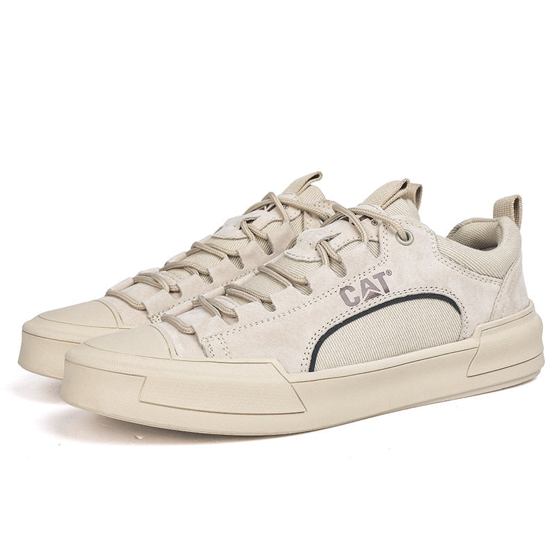 Beige CAT Sneaker für Herren, lässiges Design, robuste Sohle, ideal für Alltag und Freizeit. Hochwertige Materialien, modischer Look.