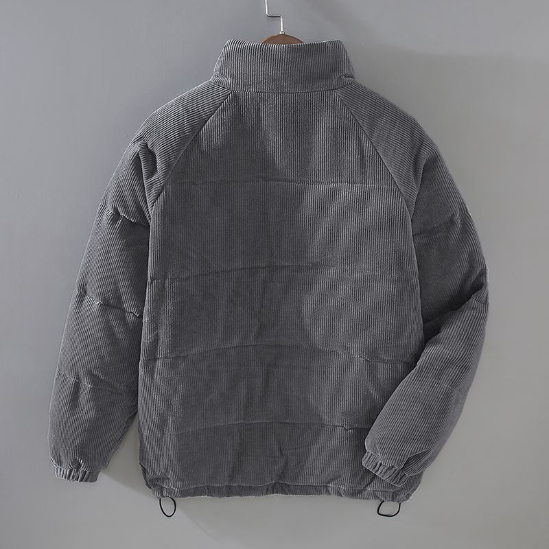 Herren Cordjacke für den Herbst mit Knopfleiste und Spitzkragen