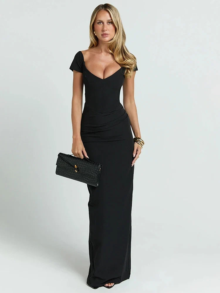Damen Maxikleid Mit Elegantem Schnitt