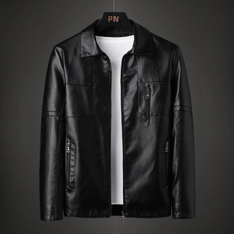 Men's Spring Jacket Zipper Slim Fit Relaxed Collar