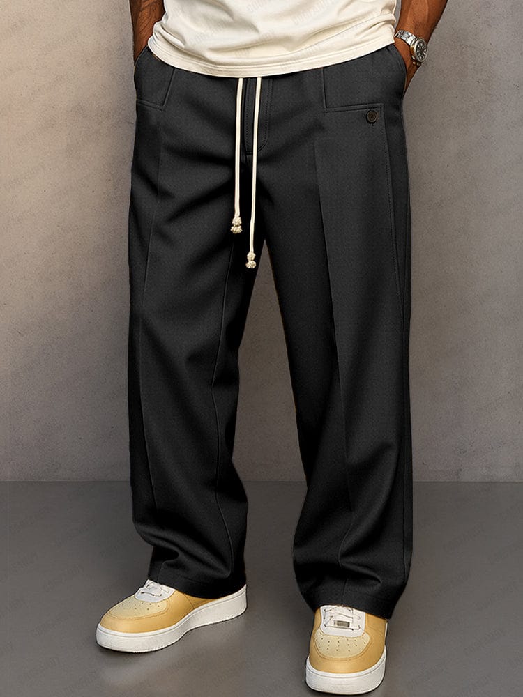 Herrenhose Gerade Passform Mit Kordelbund