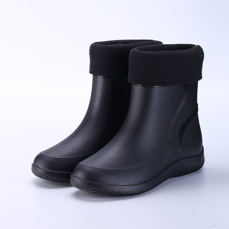 Unisex Fleece Gummistiefel Wasserdicht Warm