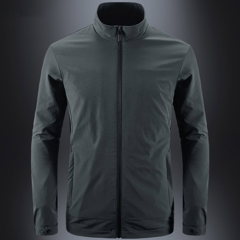 Herren Sommerjacke dünn mit Reißverschluss figurbetontes Design