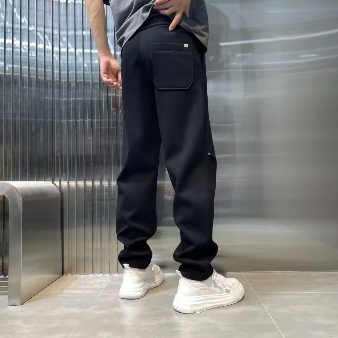 Herren-Jogginghose Mit Lockerem Schnitt, Kordelzug, Hohem Bund Und Schmal Zulaufendem Bein
