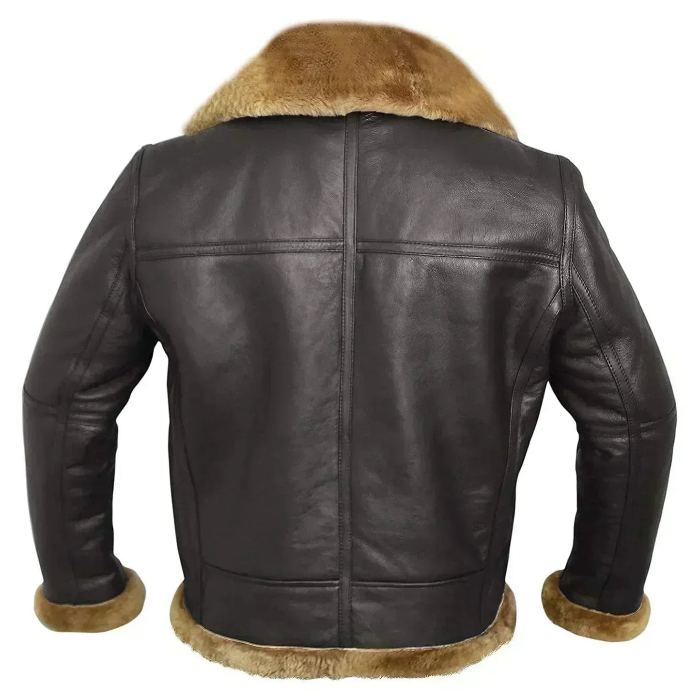 Men's Winter Shearling Jacket Structured Fit Insulated