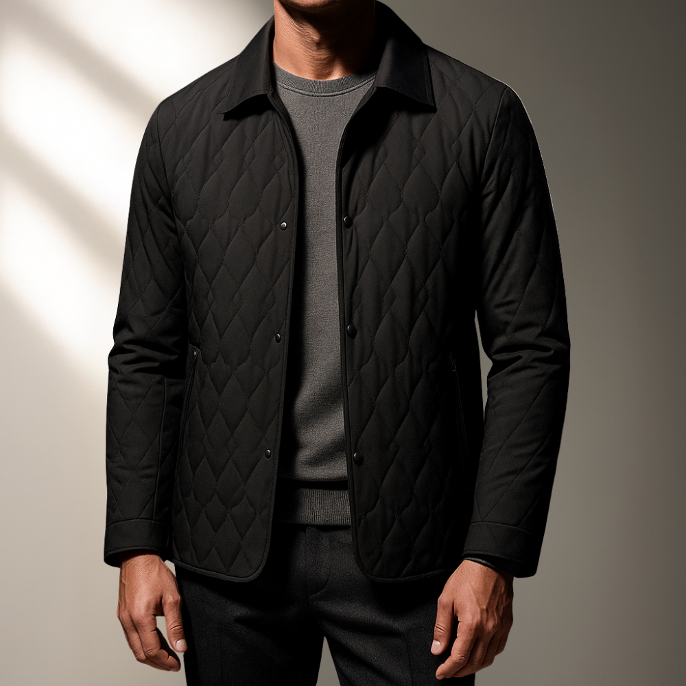 Herren Steppjacke mit weicher Innenfütterung und Reißverschlusstaschen