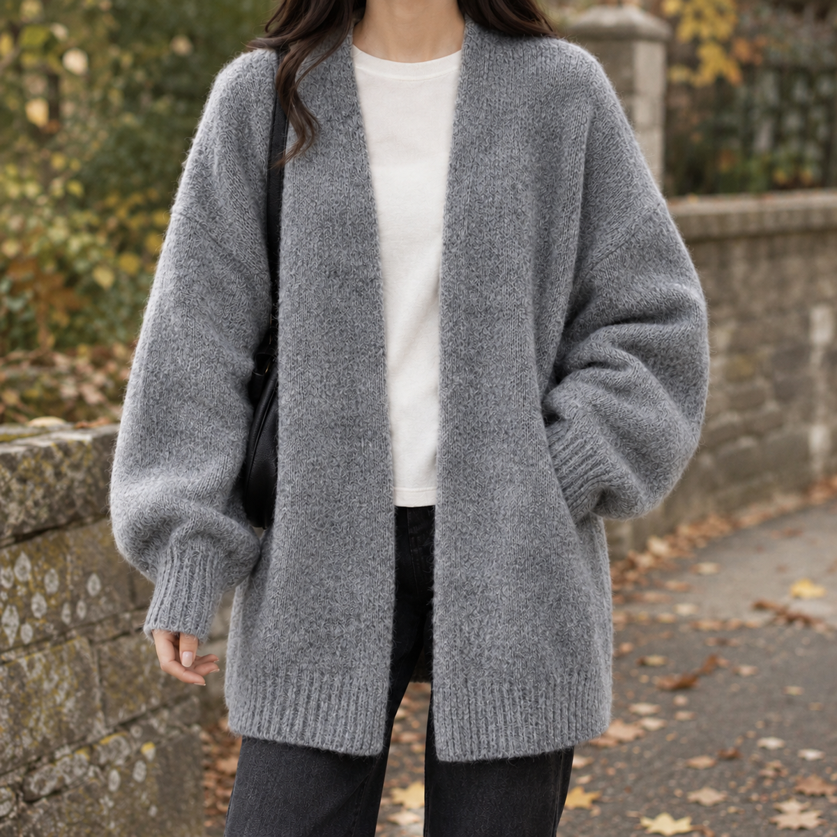 Offener Strickcardigan Mit Oversize Passform