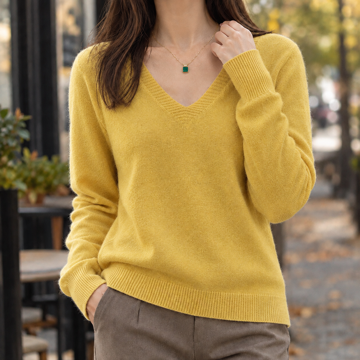 Damen Feinstrickpullover Mit V Ausschnitt