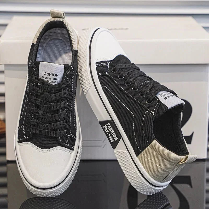 Herren-Sneaker Mit Canvas-Obermaterial Und Gummisohle