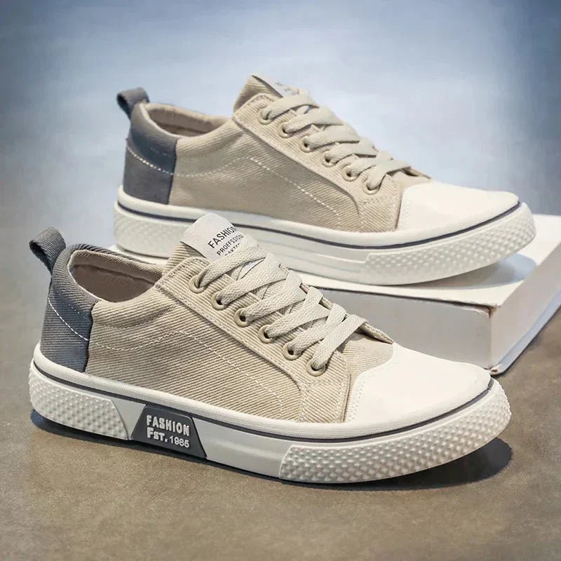 Herren-Sneaker Mit Canvas-Obermaterial Und Gummisohle