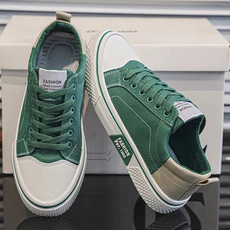 Herren-Sneaker Mit Canvas-Obermaterial Und Gummisohle