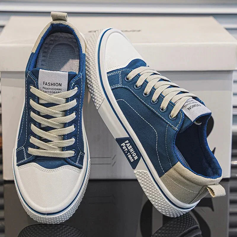 Herren-Sneaker Mit Canvas-Obermaterial Und Gummisohle