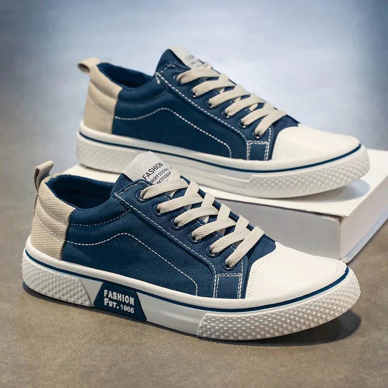 Herren-Sneaker Mit Canvas-Obermaterial Und Gummisohle