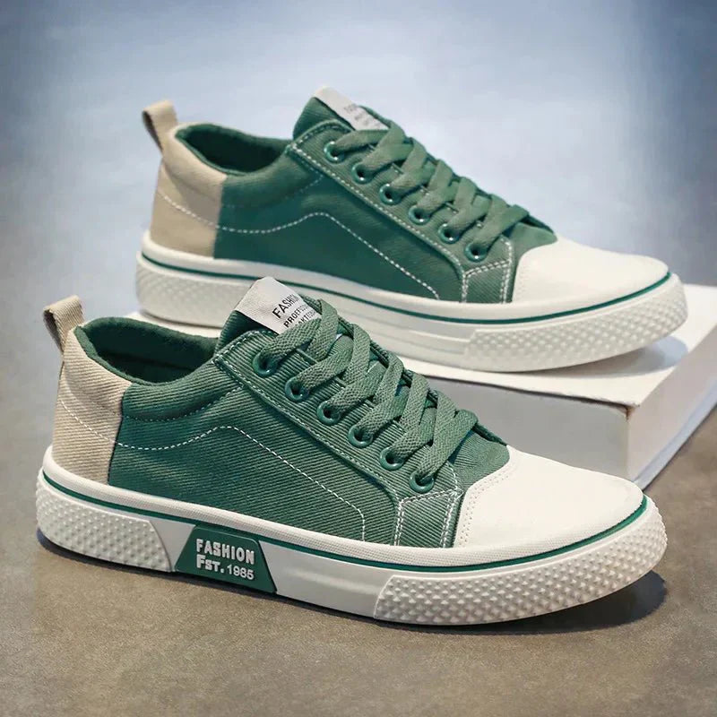 Herren-Sneaker Mit Canvas-Obermaterial Und Gummisohle