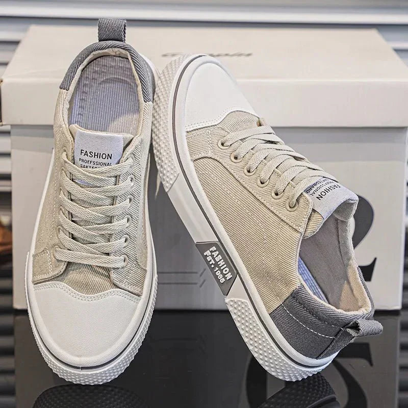 Herren-Sneaker Mit Canvas-Obermaterial Und Gummisohle