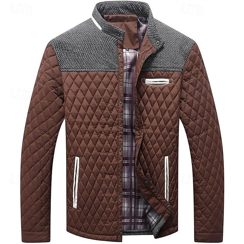Herren Steppjacke Mit Stehkragen Für Kühle Tage