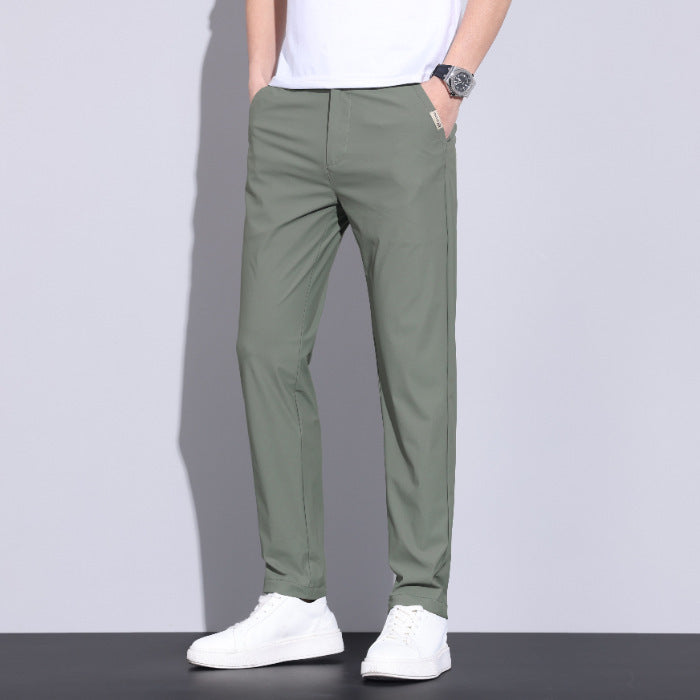 Herren Schnelltrocknende Hose Mit Hohem Elastischem Bund, Bleistiftform