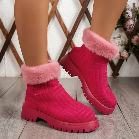 Stilvolle Damen Boots mit bequemem Absatz und seitlichem Reißverschluss