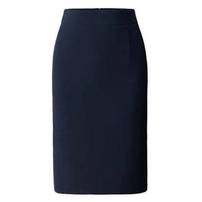 Women's High Waist Mid-Length Office Skirt with Zipper