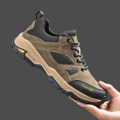 Men's sports sneakers with laces, low cut, and flat sole