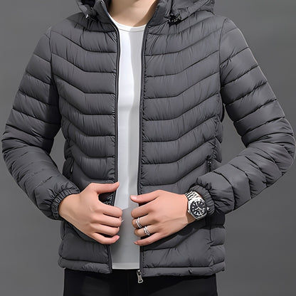 Wärmende Steppjacke Mit Abnehmbarer Kapuze