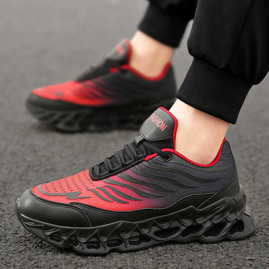Herren-Sneaker mit Mesh-Obermaterial und dicker PU-Sohle