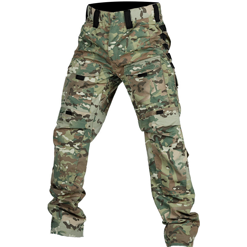 Men's Camouflage Training Pants with Multiple Pockets, Outdoor Pants