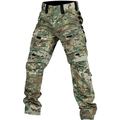 Men's Camouflage Training Pants with Multiple Pockets, Outdoor Pants