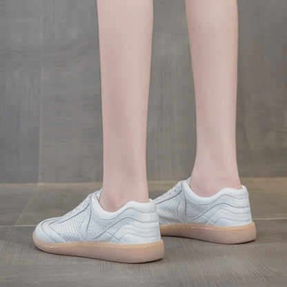 Damen-Plateau-Sneaker Mit Runder Zehenpartie Und Cut-Outs