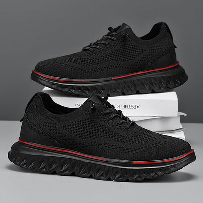 Leichte Herren-Sneaker Mit Niedrigem Schaft, Obermaterial Aus Mesh, Flache Ferse