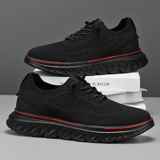 Leichte Herren-Sneaker Mit Niedrigem Schaft, Obermaterial Aus Mesh, Flache Ferse