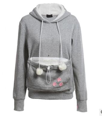 Damen-Pullover-Hoodie mit Katzen-Print und langen Ärmeln